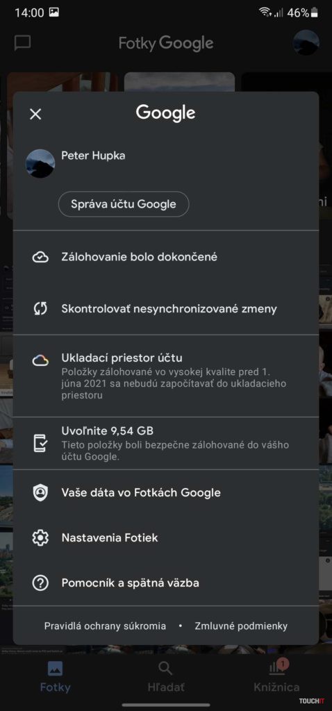Fotky Google zálohovanie