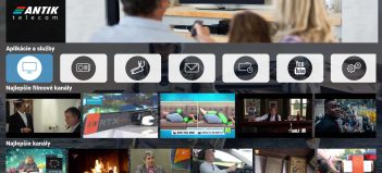 Základné používateľské rozhranie aplikácie AntikTV na Samsung TV