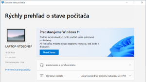 Kontrola stavu počítača: Je pripravený na Windows 11?