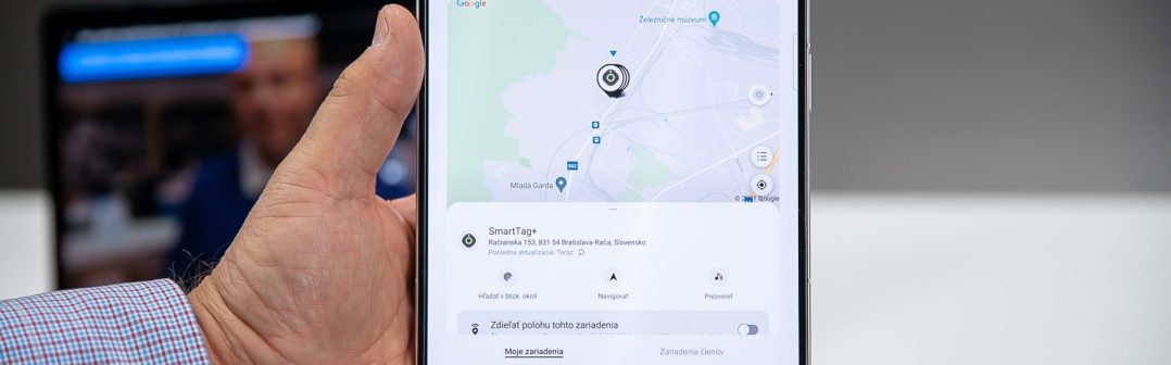 Aplikácia SmartThing Find a určenie polohy na mape.