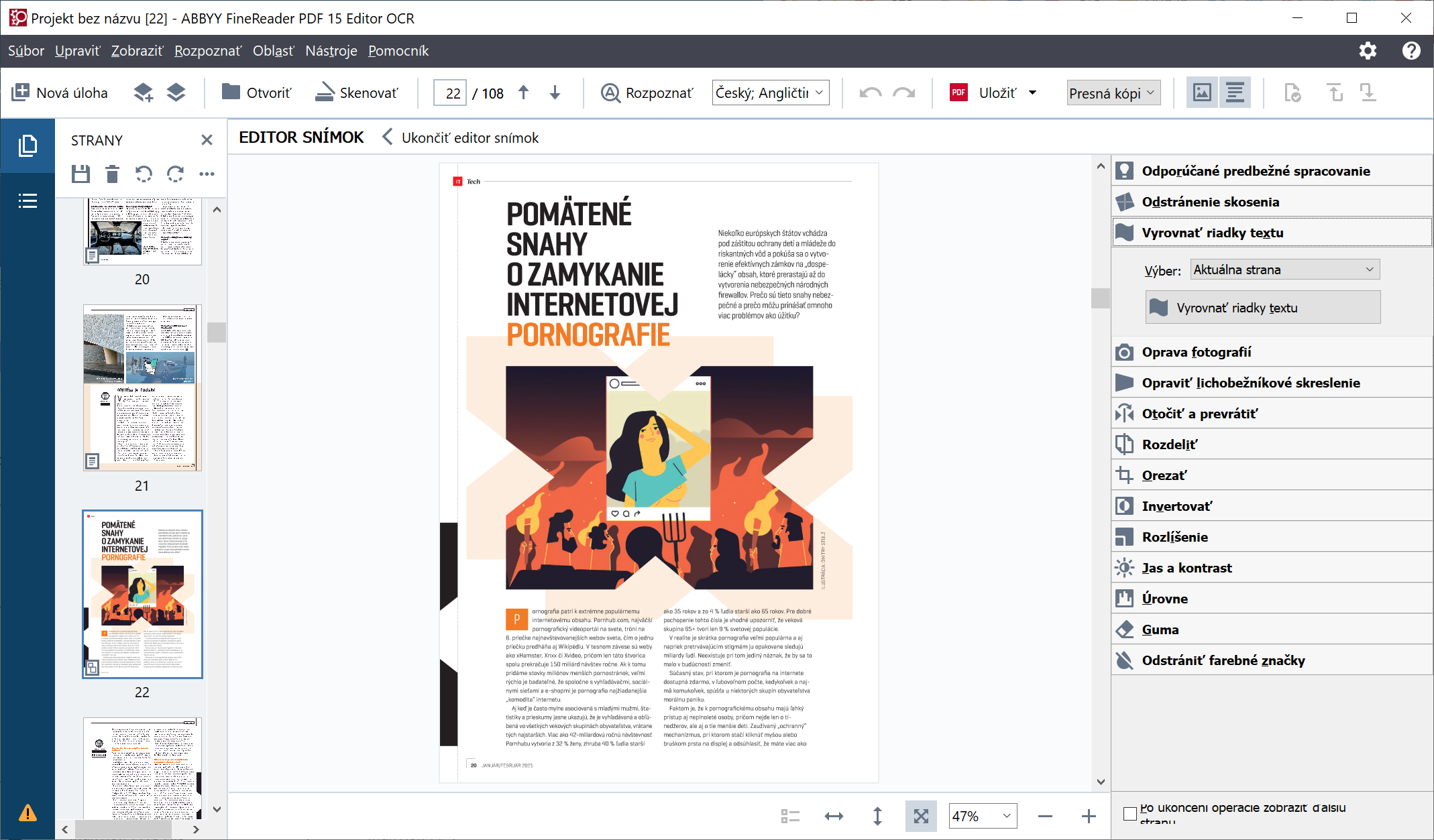 ABBYY FineReader PDF 15: Úprava PDF lacnejšie