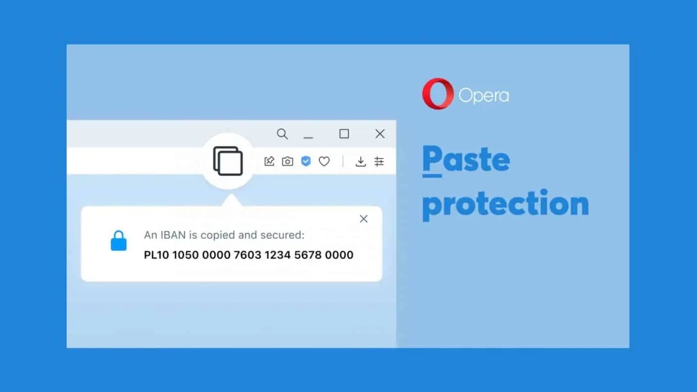 Opera bude chrániť čísla IBAN a kryptomenových účtov