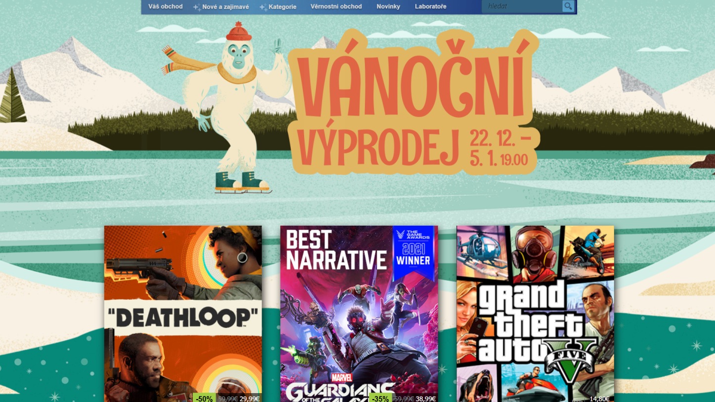 Kupujte hry so zľavami na Steame, Epicu a GOG