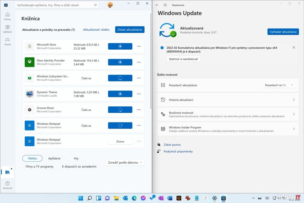 Windows 11: Februárová aktualizácia 2022