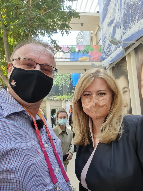 Ondrej Macko s prezidentkou Zuzanou Čaputovou na výstave EXPO Dubaj 2020