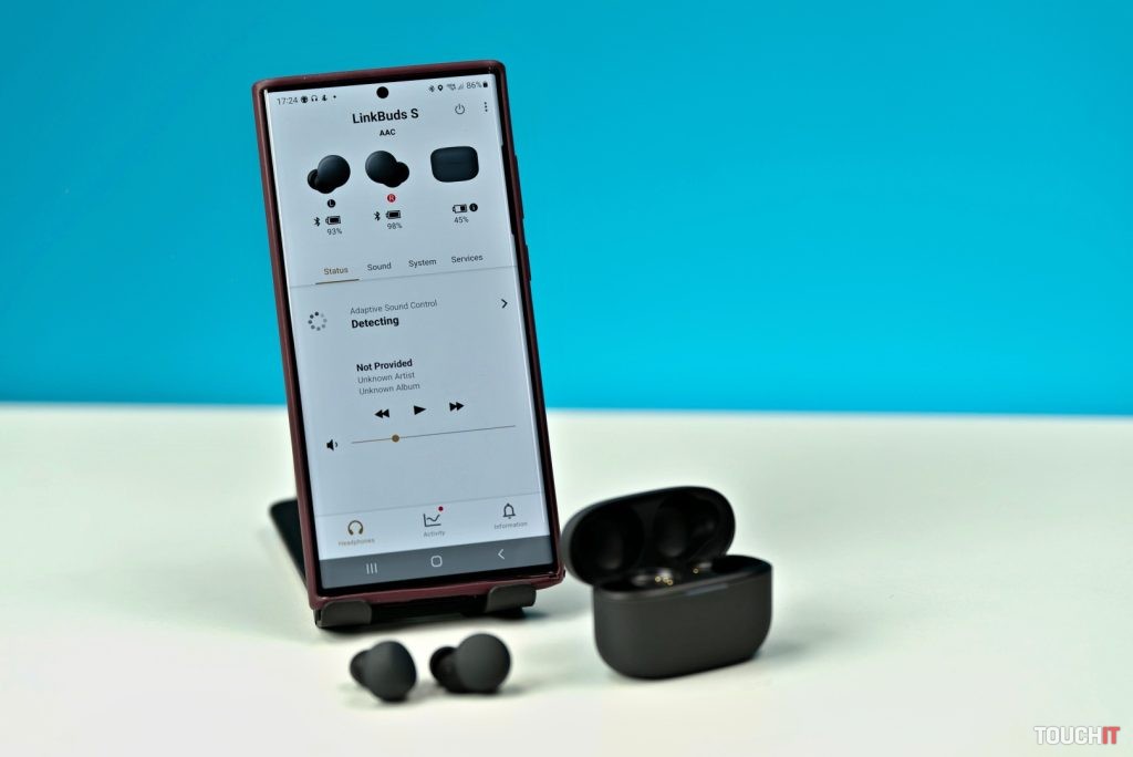 Aplikácia Headphones spojená so Sony LinkBuds S