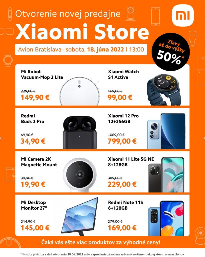 Xiaomi otvorí svoju najväčšiu predajňu na Slovensku: 18. júna ponúkne extrémne zľavy