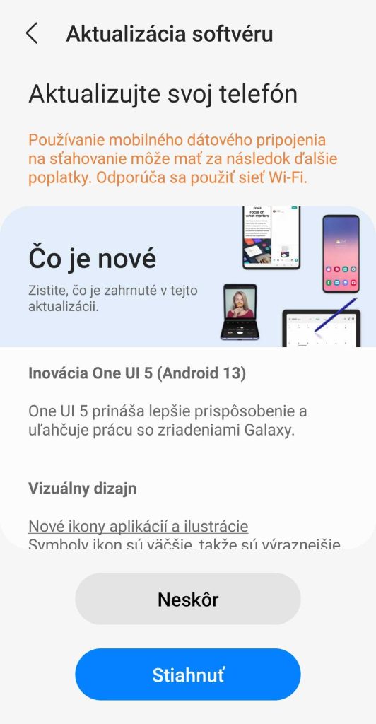 Samsung One UI 5 Slovensko