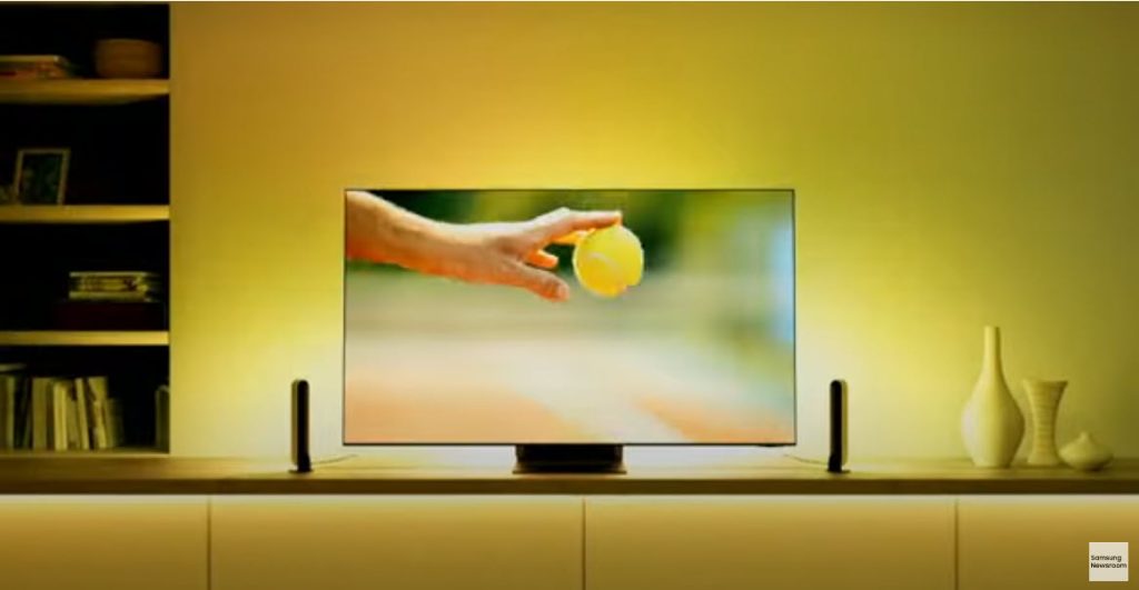 Výsledok synchronizácie obsahu na Samsung televízore so svietidlami Philips Hue