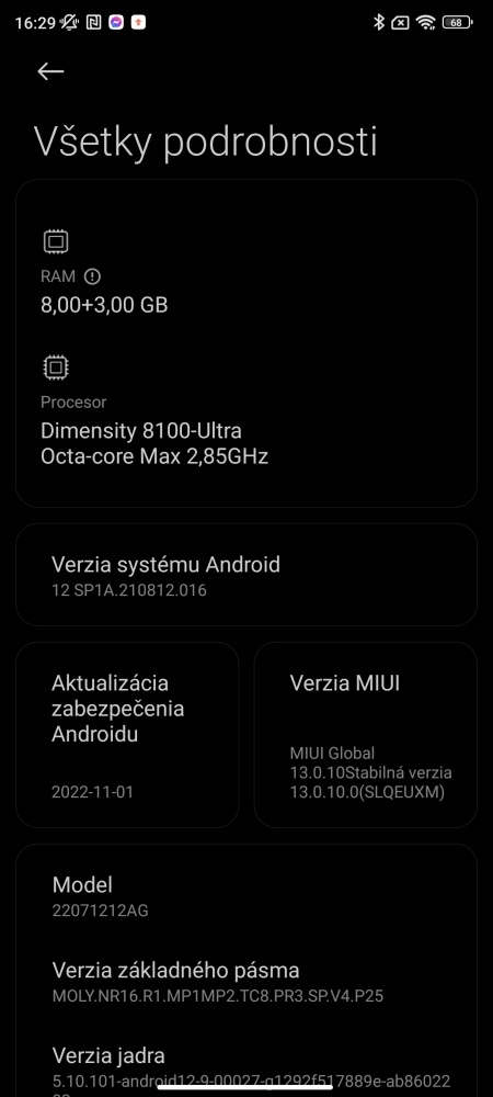Xiaomi 12T so systémom MIUI 13