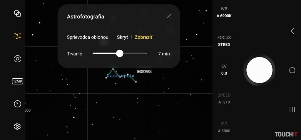 Mapa hviezdnej oblohy pri Astrofotografii