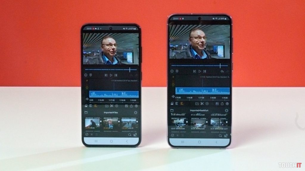 Vľavo Galaxy S23, vpravo Galaxy S23+. S použitým procesorom si môžete dovoliť na mobile aj strihať video