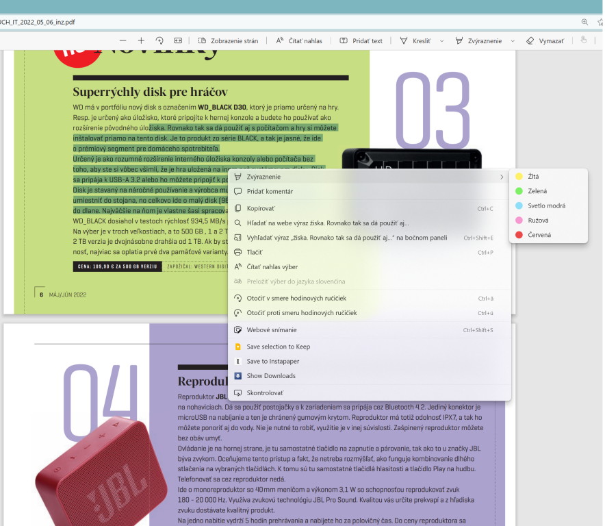 Internetový prehliadač Microsoft Edge je výborný na pozeranie súborov PDF