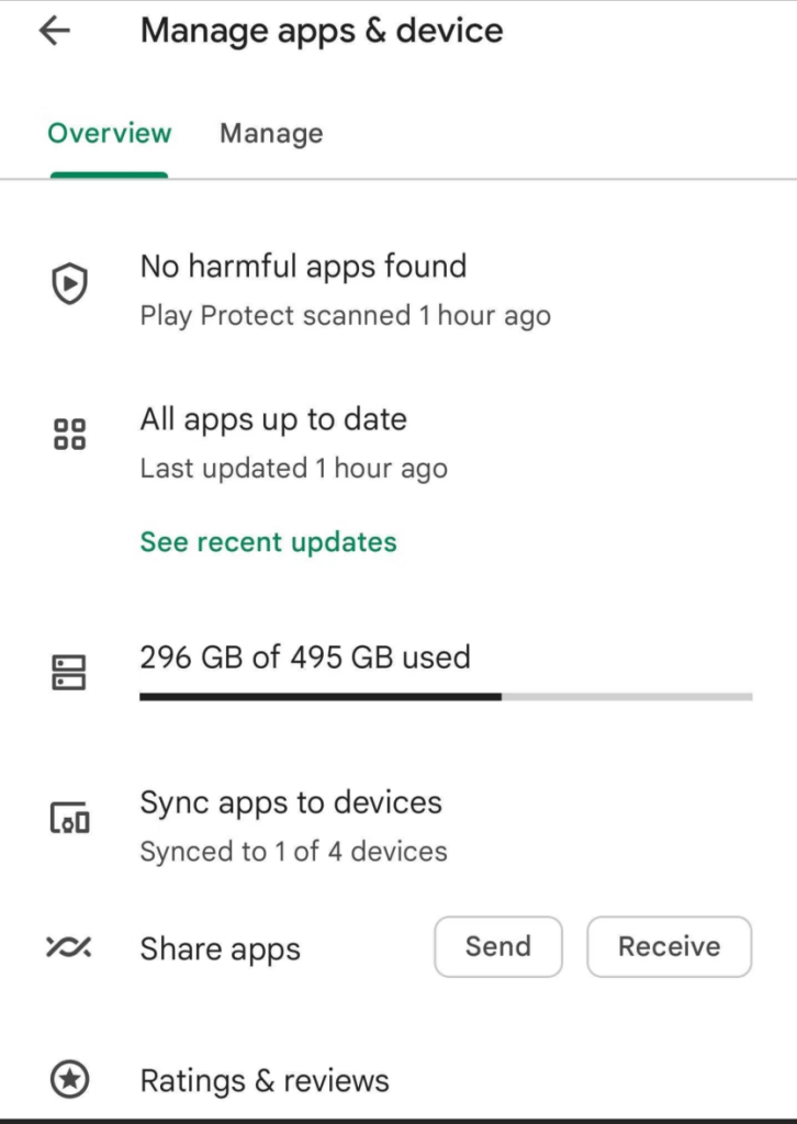 google play sync