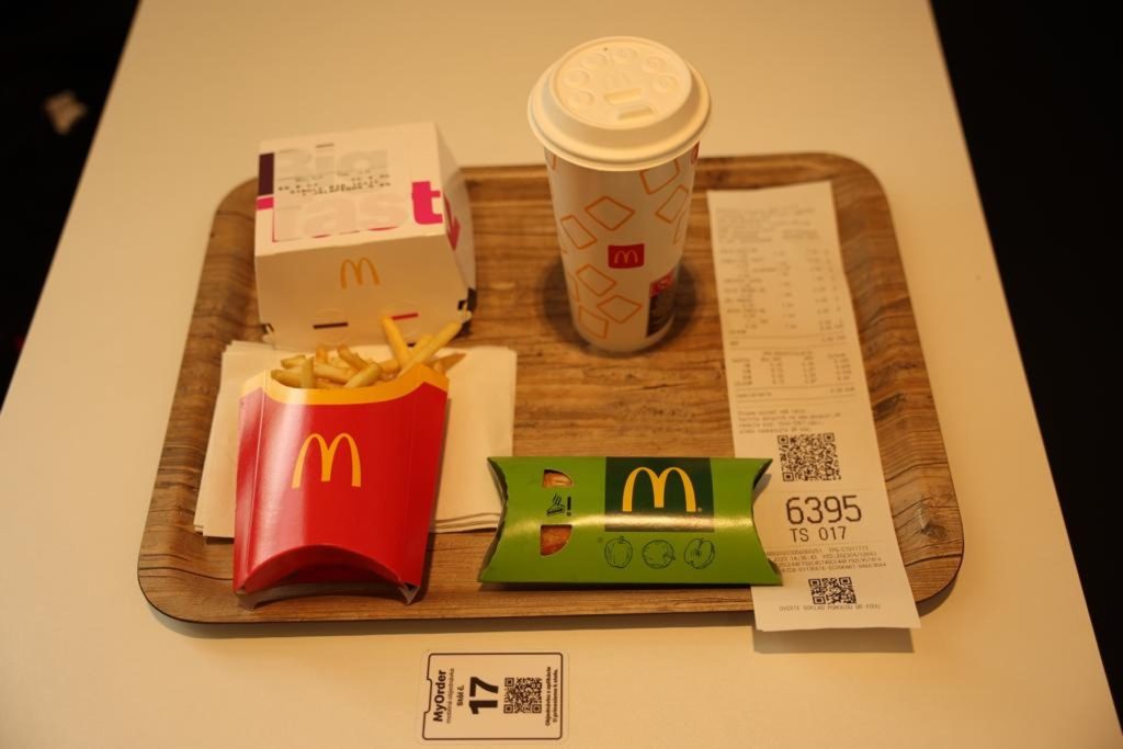 Objednanie jedla v McDonald's cez aplikáciu