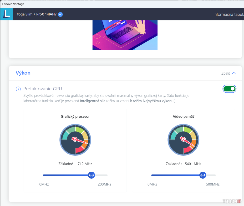 lenovo vantage vykon