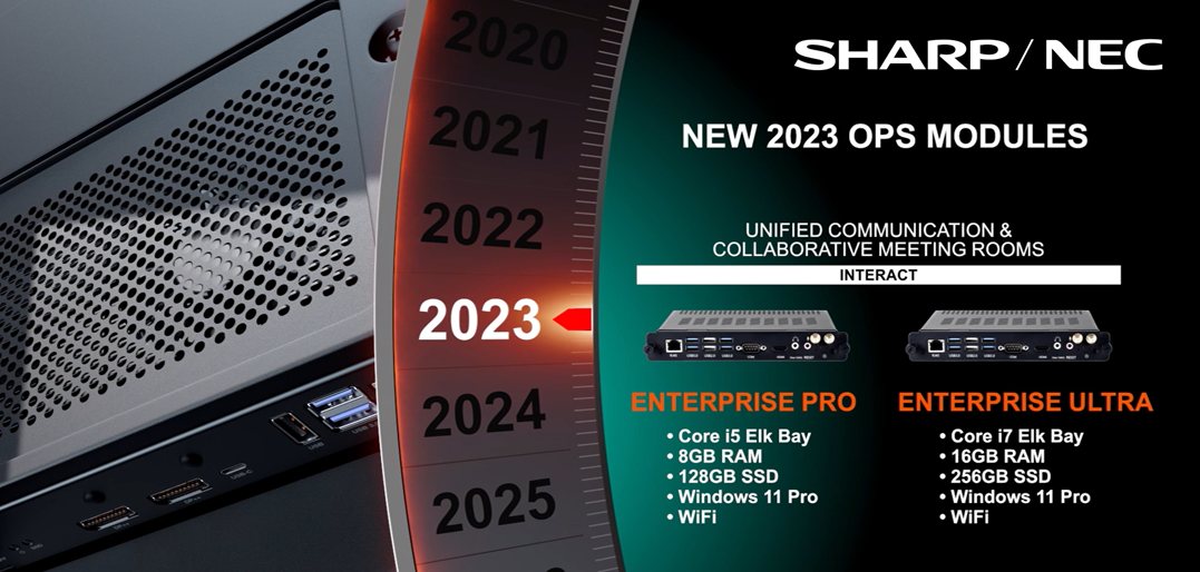 Spoločnosť Sharp/NEC uvádza na trh nové výpočtové moduly OPS Core i3-i7