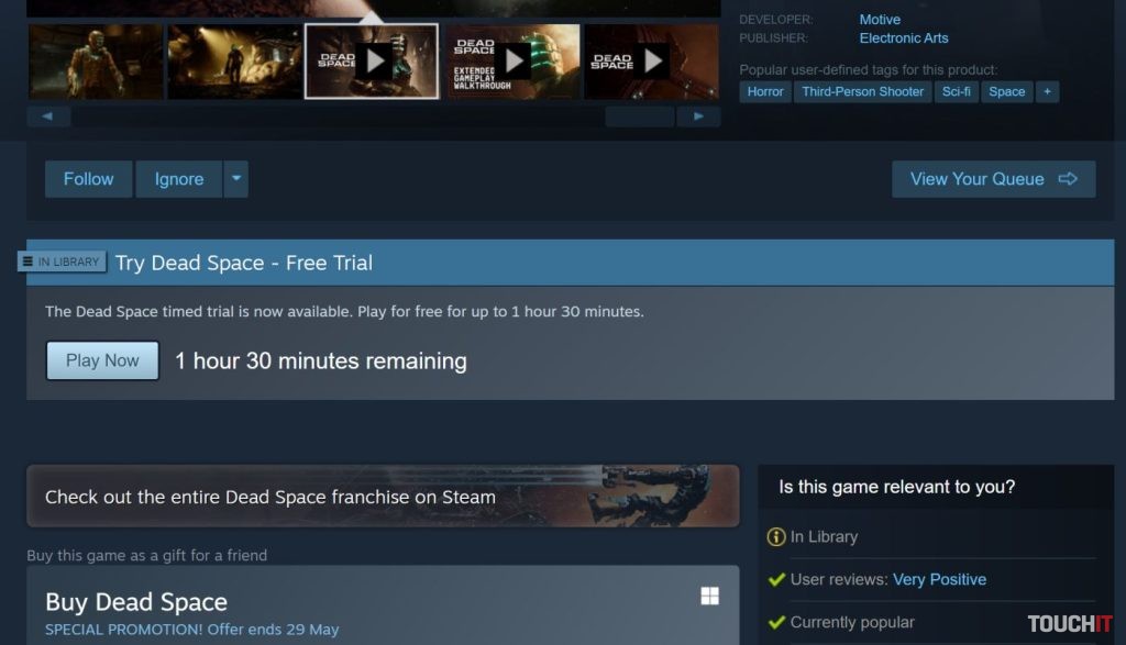 Dead Space: 90-minútová skúšobná verzia hry