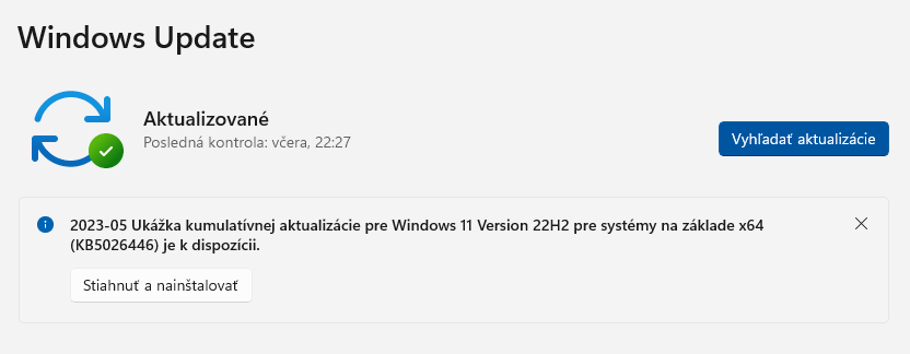 windows update okno