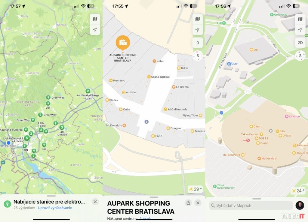 Nové Apple mapy na Slovensku