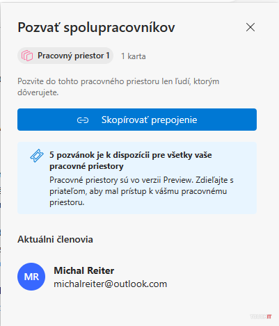 edge workspace aktivacia