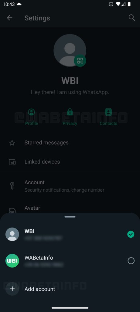 WhatsApp beta - prepínanie viacerých účtov priamo v aplikácii