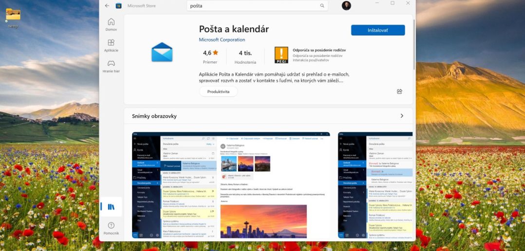 Windows 11: Pošta a kalendár