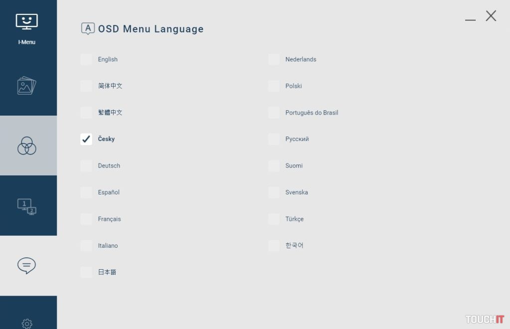 iMenu pre monitory AOC
