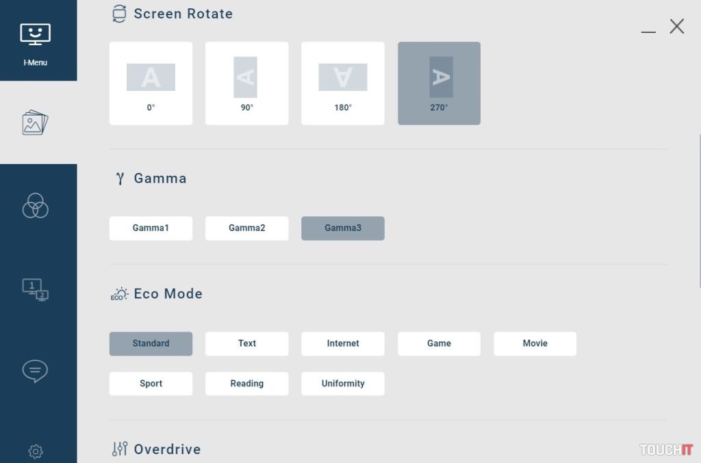 iMenu pre monitory AOC