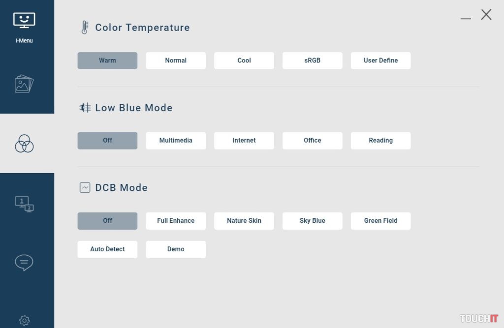 iMenu pre monitory AOC