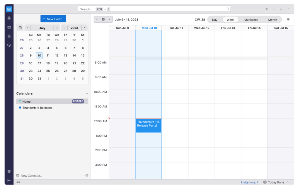 Thunderbird 115 nove rozhranie