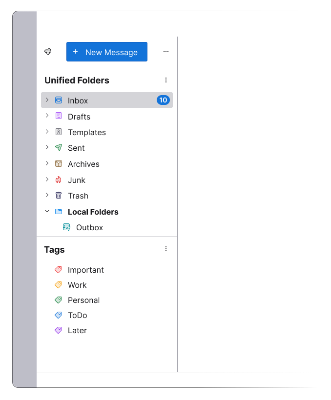 Thunderbird 115 nove rozhranie