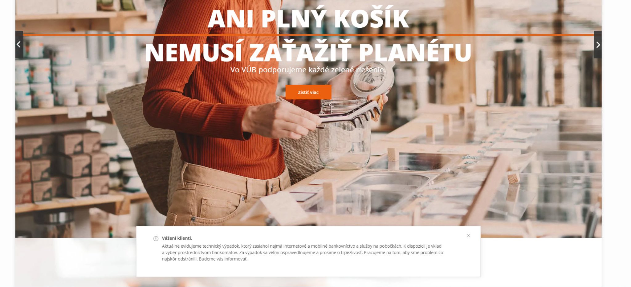 VÚB hlási výpadok internet a mobil bankingu, bankomaty fungujú