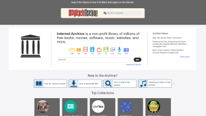 internet archive hlavna stranka