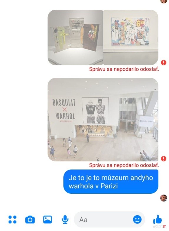 chyba messenger neposiela obrazky