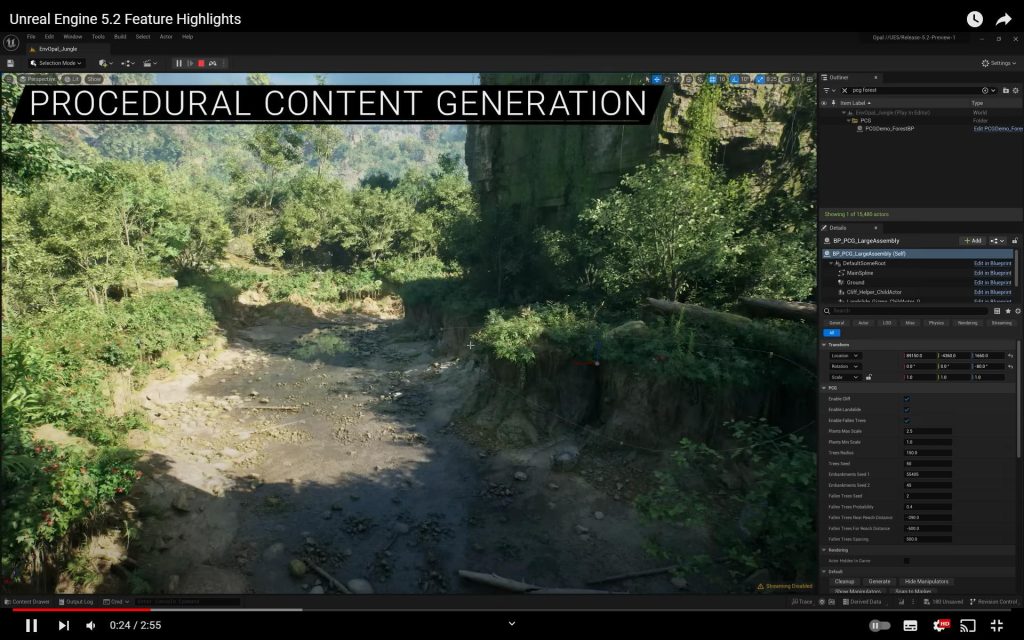 unreal5_2 procedural example forest