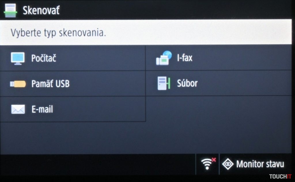 canon i-sensys mf657cdw displej