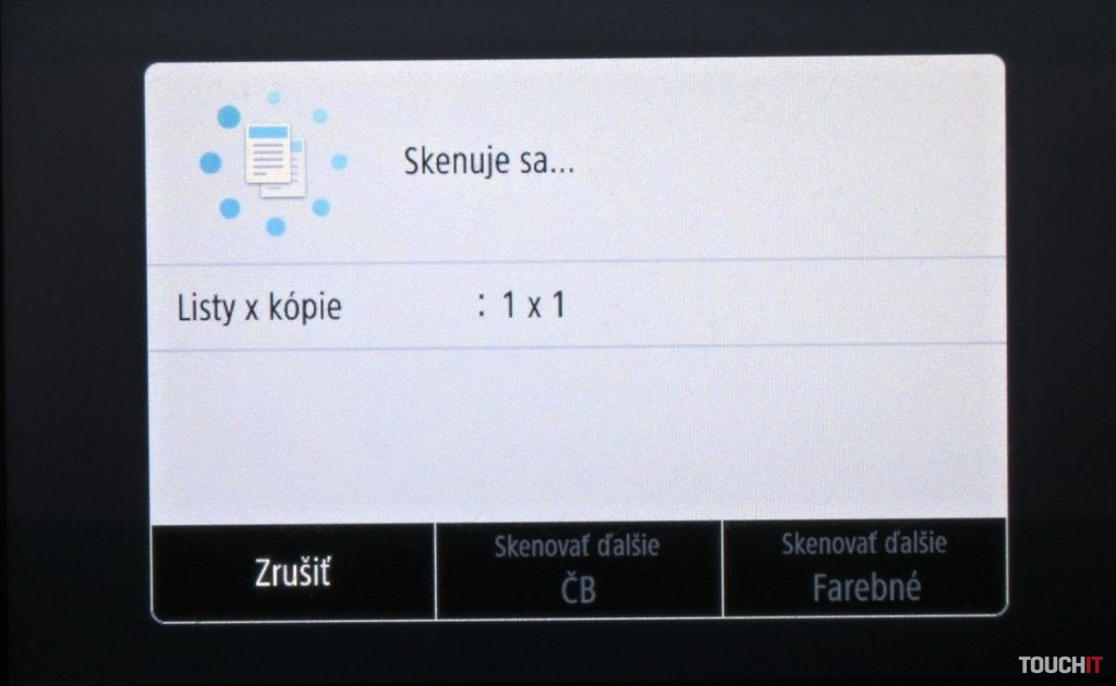canon i-sensys mf657cdw displej