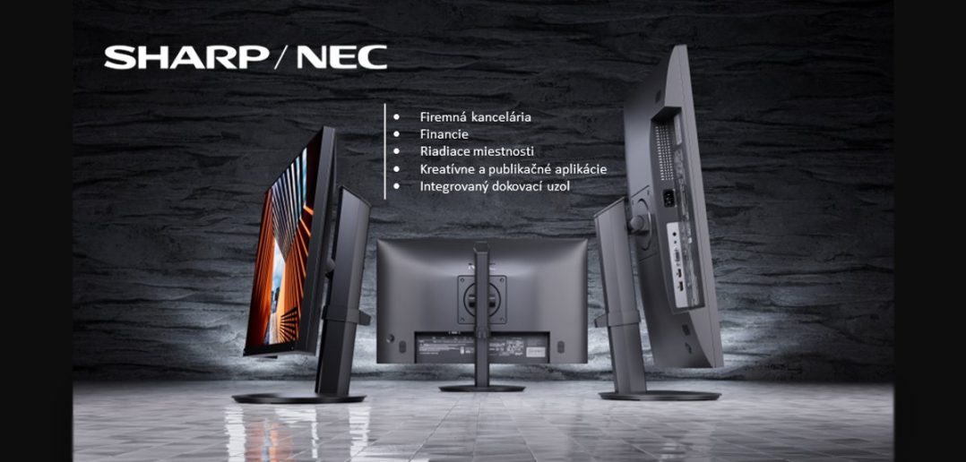 Spoločnosť Sharp/NEC uvádza na trh nové 24" a 27" FL dokovacie LCD displeje