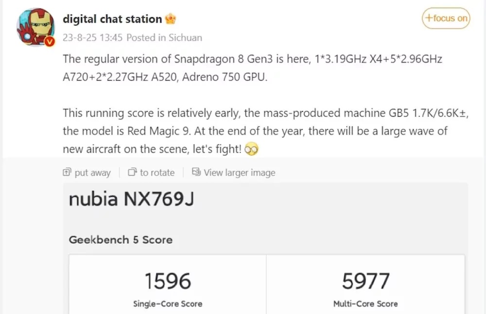 Snapdragon 8 Gen 3 na provnávacej platforme Geekbench