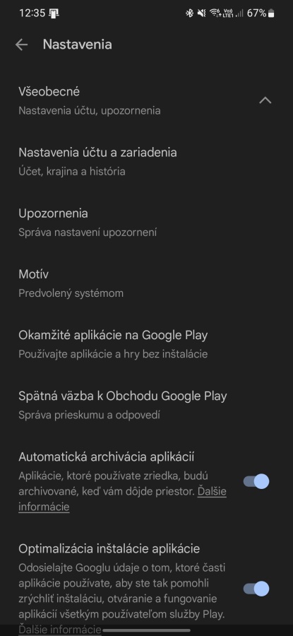 O šetrenie miesta v Android telefónoch sa postará archív aplikácií Obchodu Play
