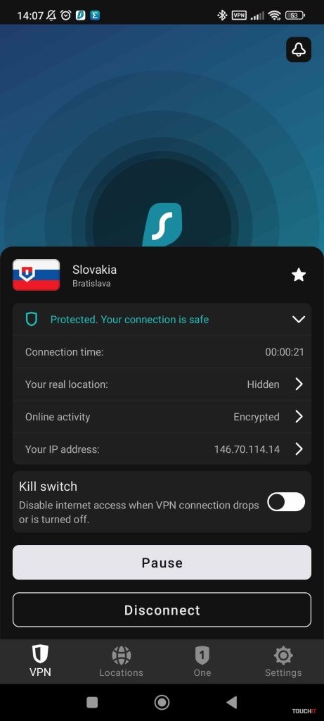 surfshark android smartphone