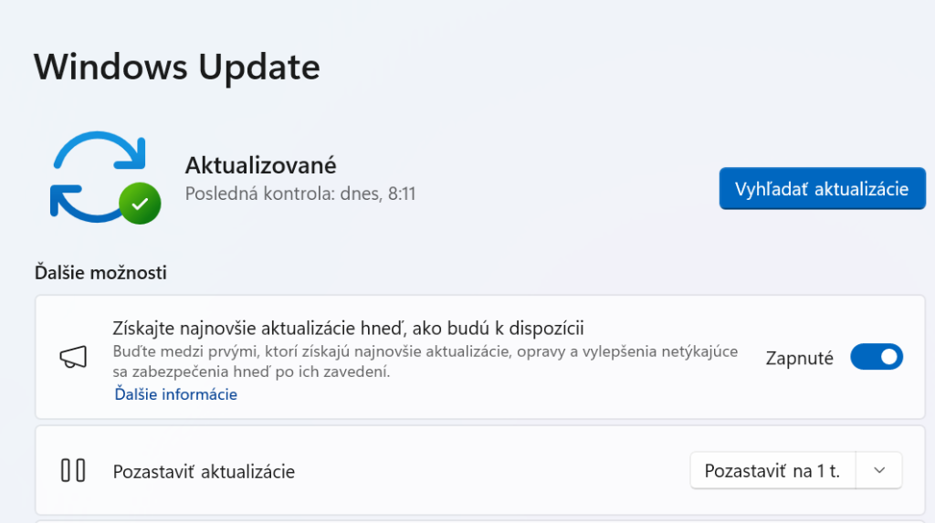 windows update aktualizacie