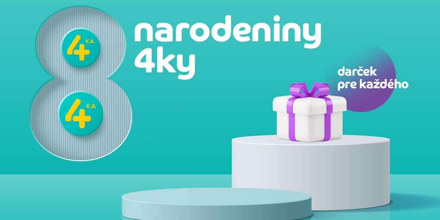 4ka oslavuje narodeniny a rozdáva dáta, televíziu a slúchadlá AirPods 3