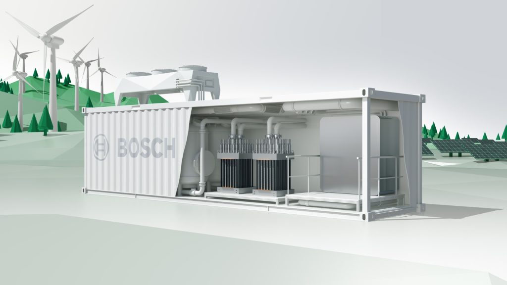  Elektrolyzér na výrobu vodíka umiestnený v unifikovanom kontajneri