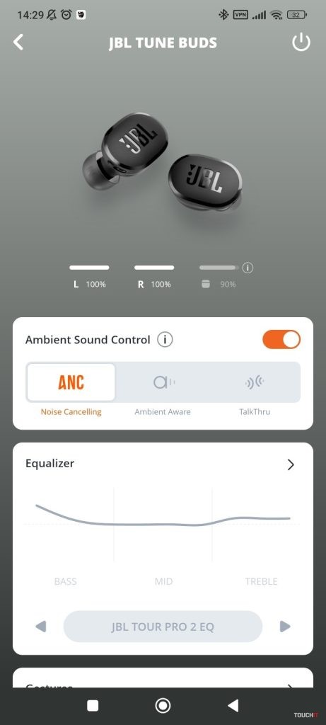 jbl tune buds app nastavenia sluchadiel
