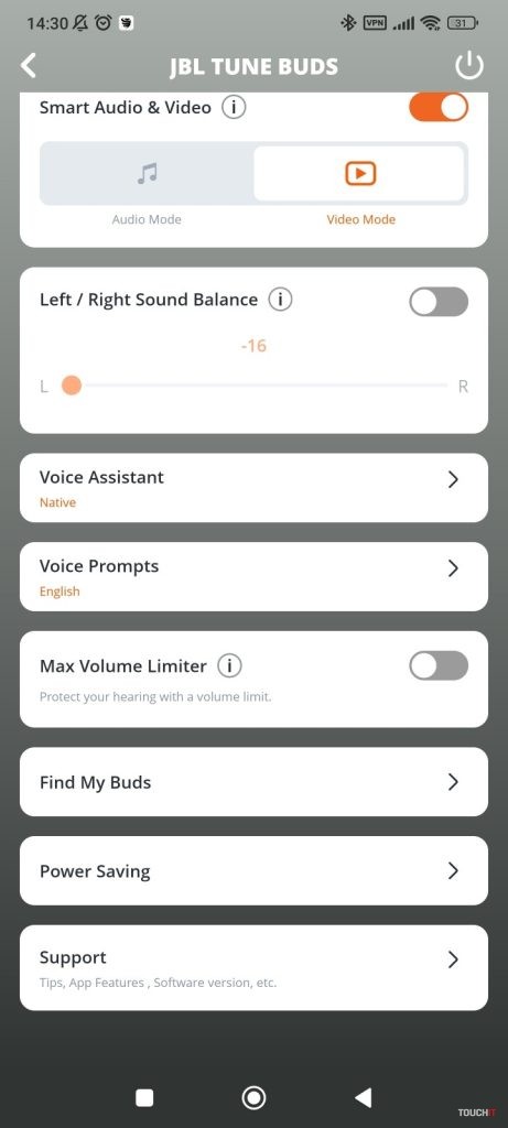 jbl tune buds app nastavenia sluchadiel