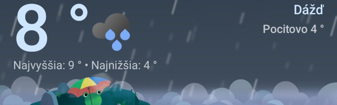 Google Počasie má nový dizajn