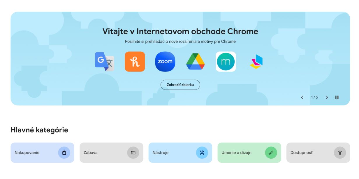Chrome Web Store dostal nový dizajn