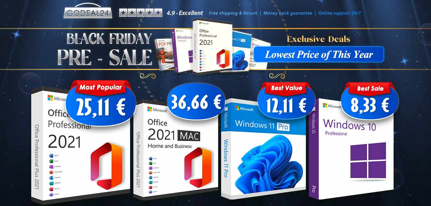 Godeal24 otvoril „Black Friday Pre-Sale“ s doživotným predplatným Office 2021 len za 25,11€ – chcete si nechať ujsť túto výhodnú ponuku?